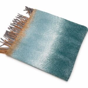 Jack & Missy Chakra Teal Ombre Fringe Scarf Soft Wrap